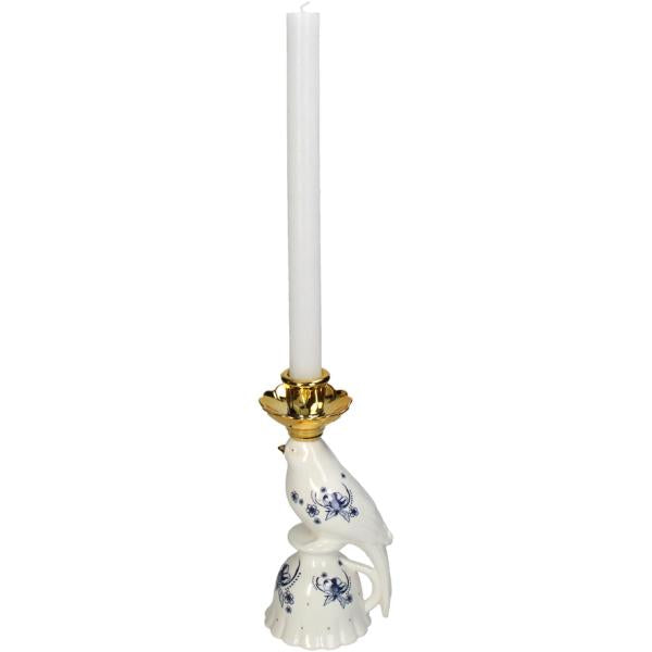Kandelaar - Vogel Porcelijn - Delfts Blauw _ 21 cm