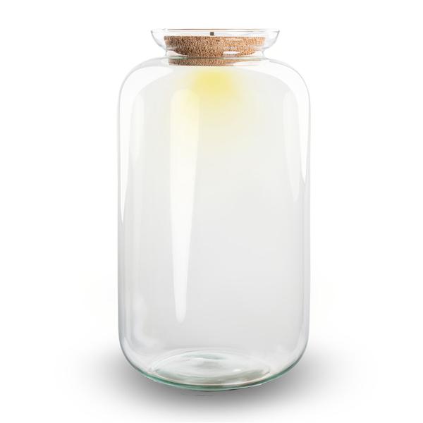 Terrarium fles met verlichting in kurk - Model: Sven XL - _ 43 cm