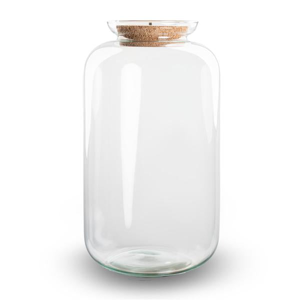 Terrarium fles met verlichting in kurk - Model: Sven XL - _ 43 cm