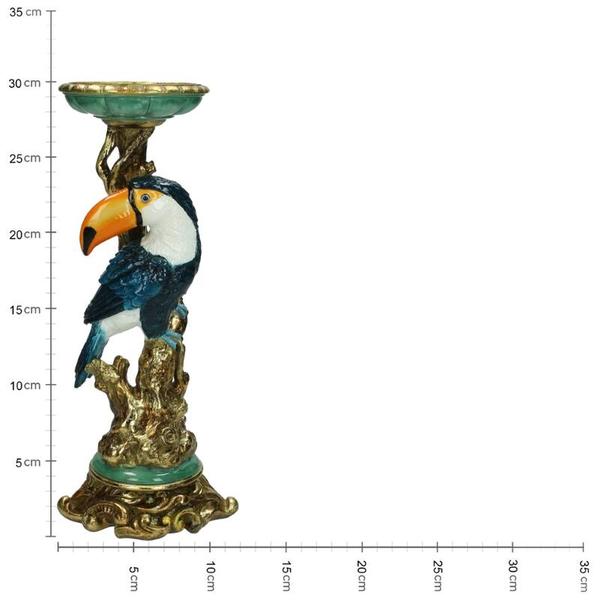 Kandelaar - Toekan Multicolor _ 30 cm