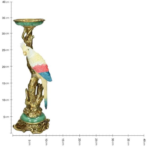 Kandelaar - Kaketoe Multicolor _ 35 cm