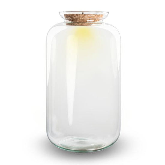 Terrarium fles met verlichting in kurk - Model: Sven XL - _ 43 cm